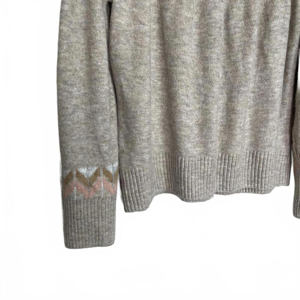 Mock Neck Sweater Medium Argyle Diamond Pattern |… - image 5